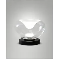 FABAS LUCE LED-bordlampe Brena, klar, glass, CCT, dimbar