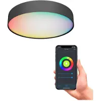 Calex Smart LED-taklampe Fabric, Ø 30 cm, RGBW, dimbar