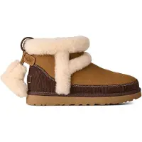 Ugg for woman. 1180434 Classic Mini Heritage Leather Ankle Boots in brown (39), Flat, None, Casual