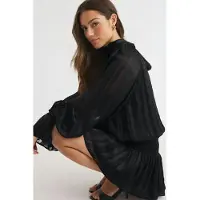 Gina Tricot  - Long sleeve mini dress - korte kjoler - Svart - 42 - Dame