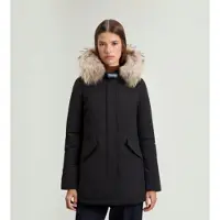 Woolrich for woman. CFWWOU0652FBUT3128 Black Luxury Arctic Raccoon Parka (M), Casual, Cotton, Polyester