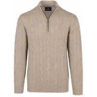 Steppin' Out au Pu Merino Haf Zip Cabe Beige Størrese