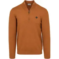 No-excess Half-Zip Strikkegenser Caramel Brun Størrelse