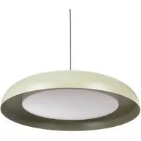 LINDBY LED-hengelampe Florie, grønn, Ø 40 cm, metall