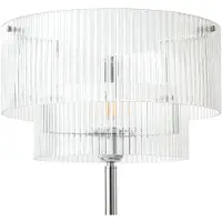 LUCANDE gulvlampe Meritt, krom/klar, høyde 160 cm, glass