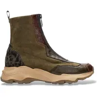 Hispanitas for woman. CHI254321 Brown Nepal Leather Ankle Boots (37), 1 to 3 cm, Zip, Casual