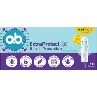 O.B. ExtraProtect tamponger for normal menstruasjon, 16 stk.