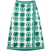 Gisela Pineapple Print Pareo Skjørt