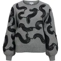 Object Brodert Strikket Pullover