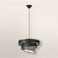 Osram hengelampe Decor Glittey, mørkegrå, Ø 40 cm, tekstil