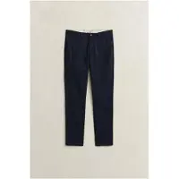 Gant for man. 1501000 Navy Blue Slim Fit Chino Trousers (34/32), Casual, Cotton, Classic