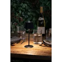 Securit LED bordlampe MALTA, ledningsfri og genopladelig, sort
