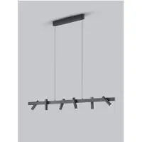 HELESTRA Coni LED-hengelampe 6 spoter svart