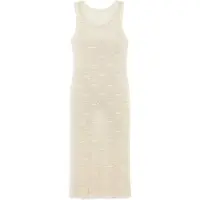 Gisela Straight Crochet Type Fabric Ermeløs Kjole
