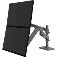 Ergotron LX Pro - Monteringssett (dobbel stablearm) - modulær - for 2 LCD-skjermer - aluminium - mørk grå - skjermstørrelse: inntil 27 - skrivebordsmonterbar