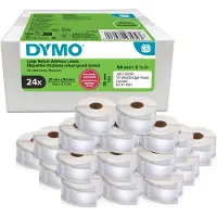 Dymo Authentic LabelWriter Return Address Labels | 25 mm x 54 mm | Self-Adhesive | 24 Rolls of 500 Easy-Peel Labels (12.000 Count) | for LabelWriter Label Makers | Made in Europe