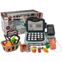 Leantoys Cash register shop kit with microphone, sound terminal