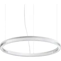 Ideal Lux LED-hengelampe Crown Ø 80 cm, hvit, metall