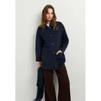 Pepe Jeans for woman. PL4024545 Mikaela navy coat (S), Casual, Wool, Classic