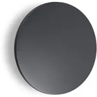 Ideal Lux utendørs LED-vegglampe Punto, antrasitt, Ø 30 cm