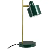 Dyberg Larsen bordlampe Ocean, mørkegrønn/messing, 43 cm