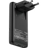 Verbatim Fold 'n' Go - Strømadapter - GaN - 65 watt - 3.25 A - Power Delivery 3.0 + PPS - 2 utgangskontakter (USB-C) - svart - Europa