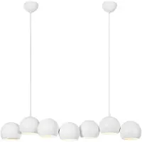 Markslöjd Cupolo hengelampe, hvit, jern, lengde 101 cm, 7 lyskilder