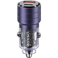 Usams -lader C36 billader USB-A+USB-C 95W Fast Charge lilla/lilla (US-CC176)
