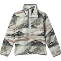 Columbia Helvetia II Printed Snap Kids Half-Zip Fleecegenser grønn