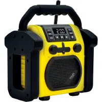 Adler byggradio med Bluetooth AD 1911 AUX-in svart/gul