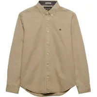 Superdry Garment Dyed Skjorte Med Lange Ermer