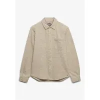 Superdry Twill Tweed Jersey Skjorte Med Lange Ermer