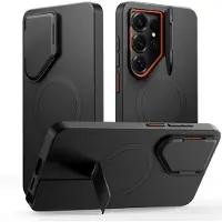 Tech-Protect Samsung Galaxy S26 Ultra Kevlar Aura-deksel - MagSafe-kompatibel - Svart / Oransje