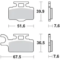 Moto-Master Kawasaki/suzuki 094111 Sintrede Bremseklosser