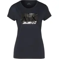 Armani Exchange for woman. 8NYTDLYJ73Z8534 Navy short sleeve t-shirt (S), Casual, Cotton