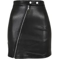 Urban Classics Synthetic Leather Biker Kort Skjørt