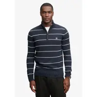 Superdry Cotton Stripe Knit Genser Med Halv Glidelås