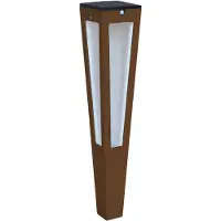 LES JARDINS LED-solcellefakkel Tinka med sensor 62 cm corten