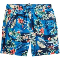 Superdry for man. M3010232A Recycled Hawaiian print swimming costume blue (S), Beachwear, Recycled Polister, Sustainable