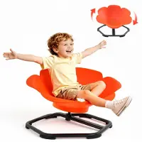 Vevor svingstol for barn med autisme, sensorisk integrasjon, 100 kg vektkapasitet, 650x650 mm, oransje, ADHD-hjelpemiddel for barn i alderen 3-12 år, fremmer balanse, kroppskoordinasjon og grepstyrke,