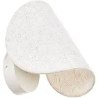 LUCANDE LED-vegglampe Tamani, beige, lin, trinnvis dimming