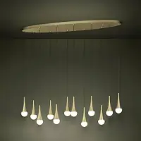 Stars of Light LED-hengelampe TARANCON messing 148 cm 12 lyskilder