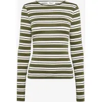 Gina Tricot - Tight fit long sleeve top - Langermede topper - Grønn - M - Dame