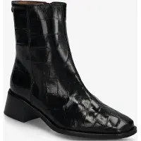 Wonders for woman. D-1601_2415_5792 Coco Black Ayla 01 Leather Ankle Boots (40), 5 to 8 cm, Zip, Casual, Classic, Patent Leather