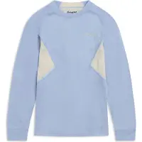 Bergans Inner:Pure Merino L/S Ulltrøye Dame Light Dusty Blue/Creme XS