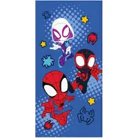 Spider-man Badehåndkle - Blått Spidey håndkle - 70x140 cm - 100% myk bomull