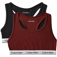 Calvin Klein Topper - 2-pack - Brent murstein/Black - - 10-12 år (140-152) - Singlet