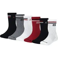 Jordan Sokker - 6-pack - Crew - Black - - 27/35 - Sokker