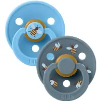 BIBS Colour Smokker - Str. 3 - 2-pack - Rund - Breeze Mix - - 18+md - Smokk