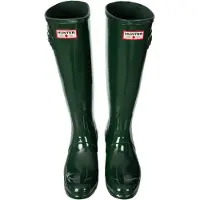 Hunter Boots for woman. FRW0002262 Original Tall 170th Anniversary green rain boots (37), Flat, Buckle, Casual, PVC
